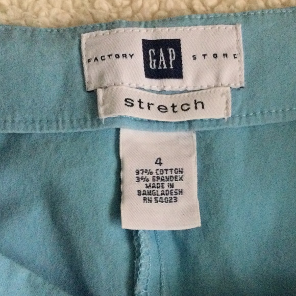 Vintage Gap Y2K Stretch Capri Cropped Pants Blue - Sz 4 - Picture 12 of 13